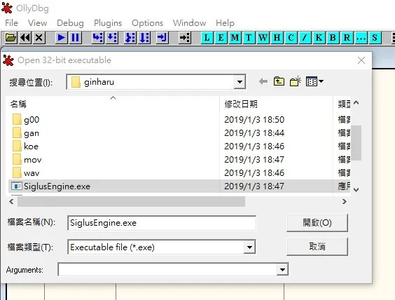 打開Galgame的exe